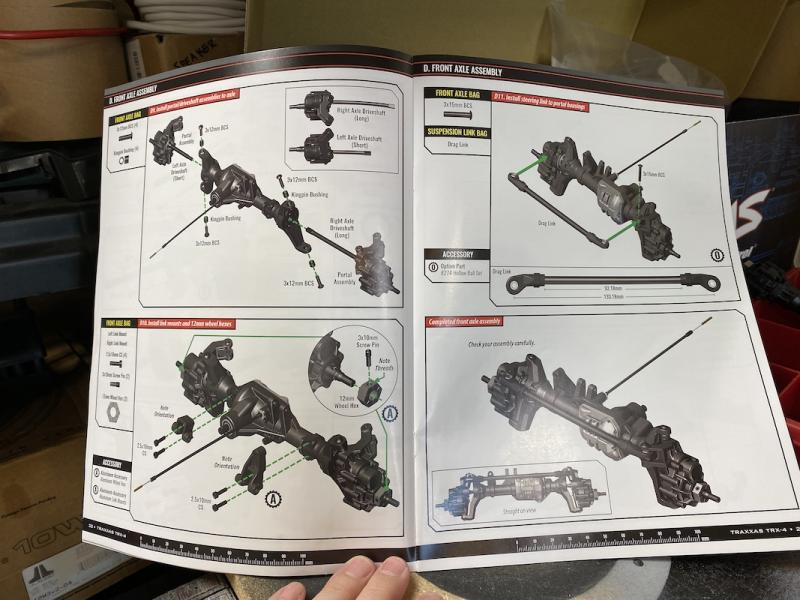 Front axle instructions