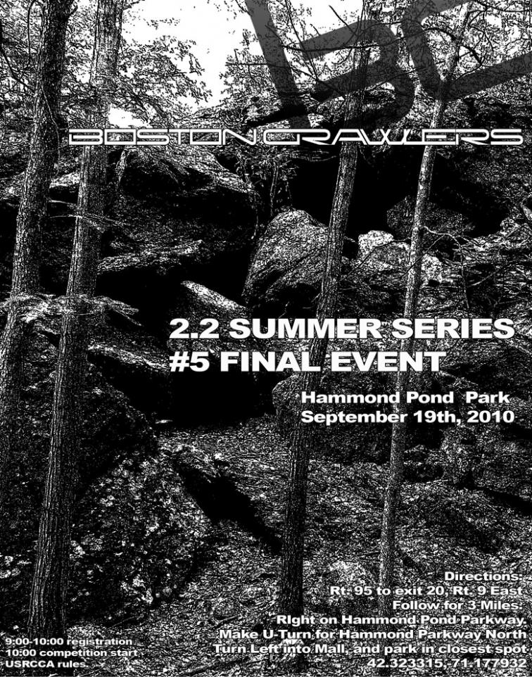 Hammond Park, September 19th. Our Final event in our 2010 Summer series