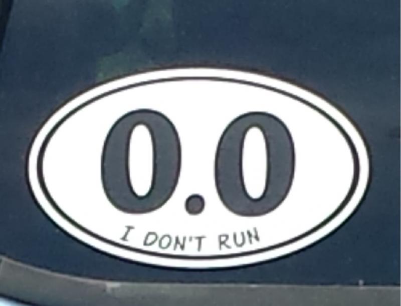 I don't run sticker