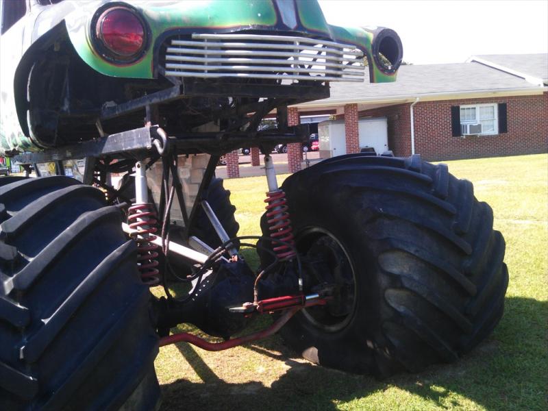 I think this truck is from the time they started racing the monsters rather than just slowly circling an arena and tenderly driving over a couple ratt