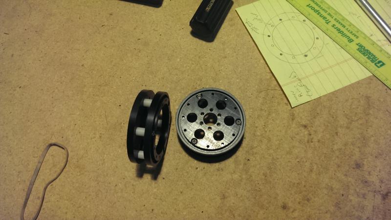 IMAG0099 the rear wheels assembled minus bead locks , those will be made of aluminium . front wheels are the same . . . but different ;-)