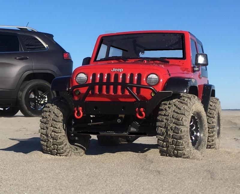 Jeep on beach