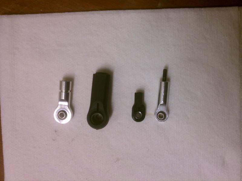 Losi aftershock rod end, junfac rod end for 5mm rod w/10mm ball, traxxas maxx rod end and rc4wd 3mm rod end.