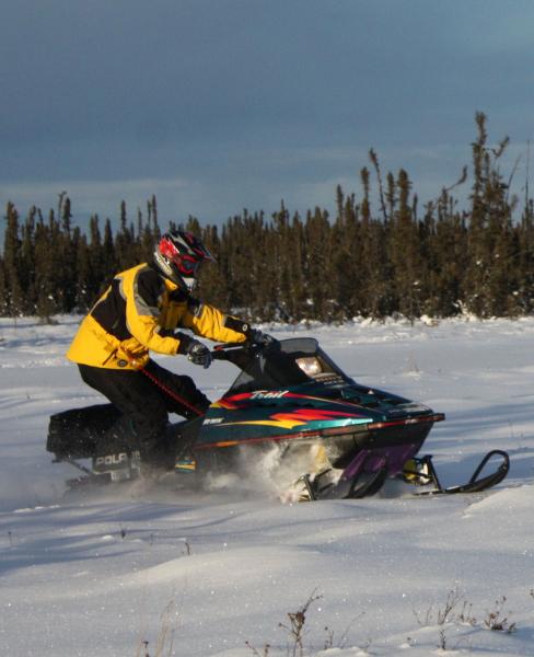 Me having fun last year. i am riding a Polaris rmk trail. my wife has one too but no pics of her on it yet.