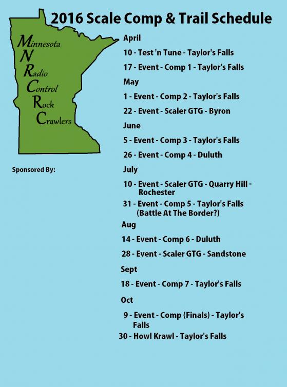 MNRCRC Schedule