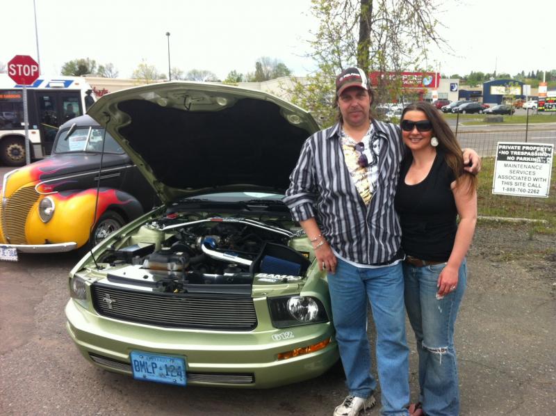 My friend Liisa and me @ the "Fat Guys" carshow, June 2, 2012