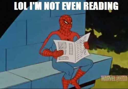 not reading Spider Man Meme s500x346 196124 580