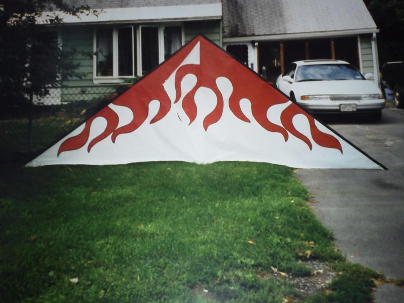 one of my little kites  16ft from wing tip to wing tip 8 ft from ground to center point