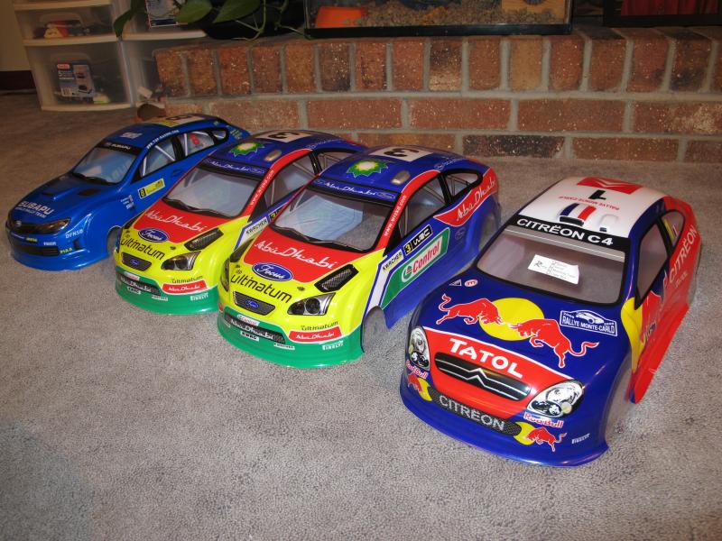 R2Hobbies WRC Subaru, Ford Focus, and Citroen