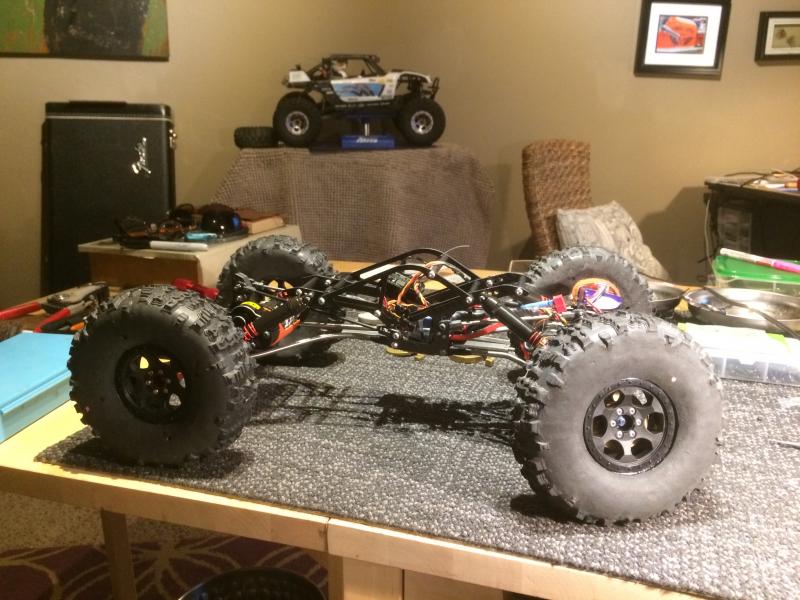 Ready to fire up. Hope I don't see any smoke.  Mr. Yeti in the background wanting some RC love again.