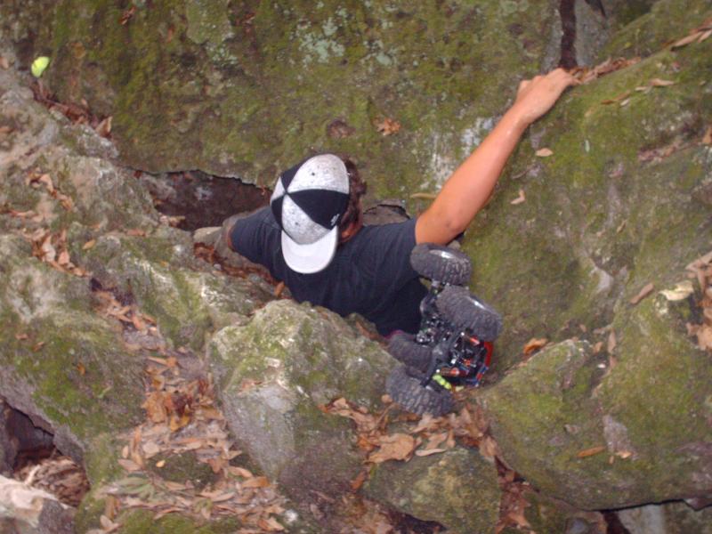 Rocky666 didnt fall in! He crawled in to retrieve his truck. Some serious rocks in Gainesville.