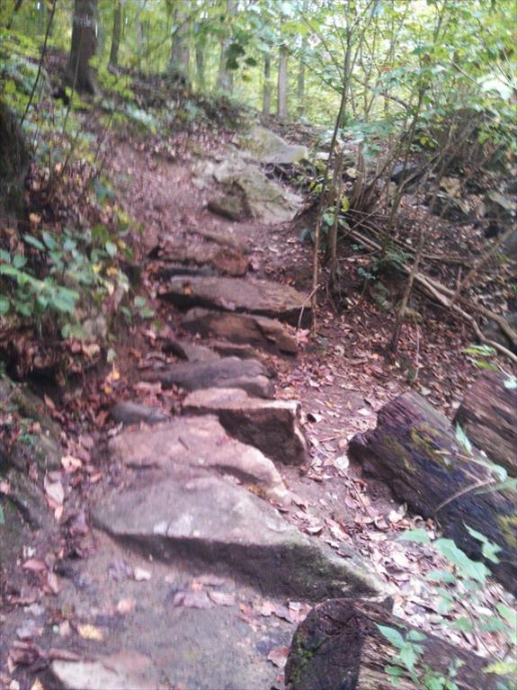 Stone steps. This park delivers.