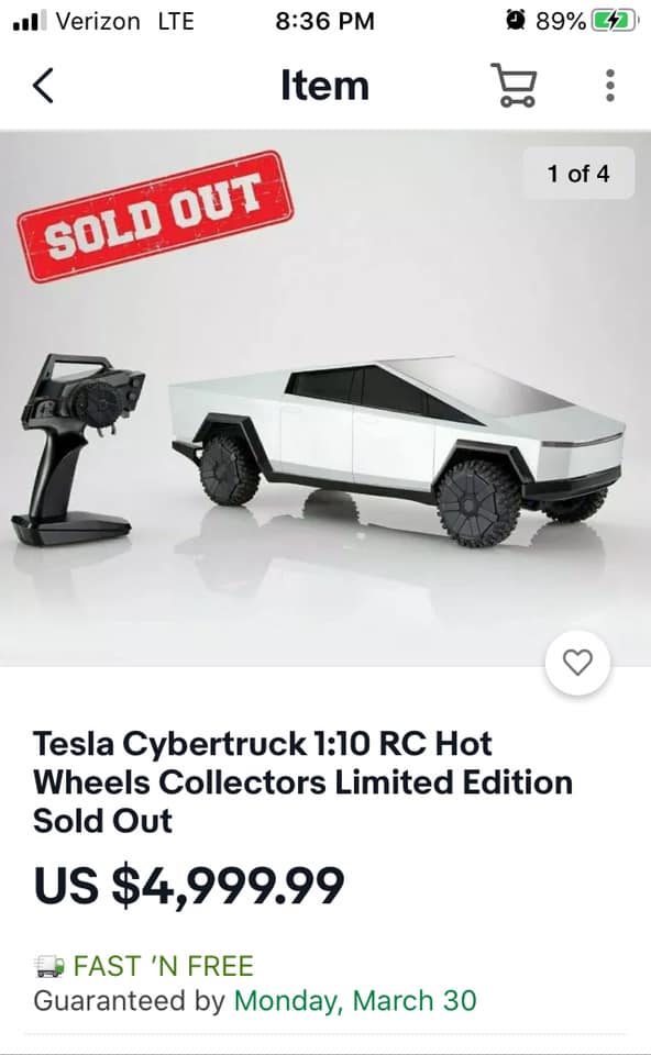 tesla sold out rc