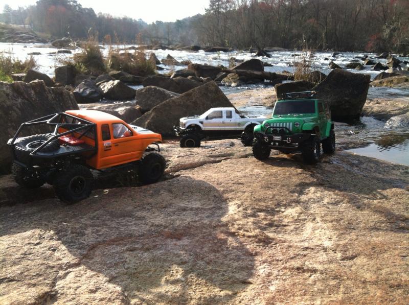 Todd's Honcho, Mike's F-250 and my Jeep