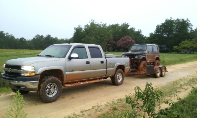 tow rig doing some work to get out of deer camp.