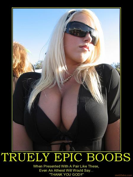 truely epic boobs demotivational poster