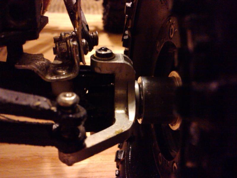 wheel extension, drilled for tighter fit