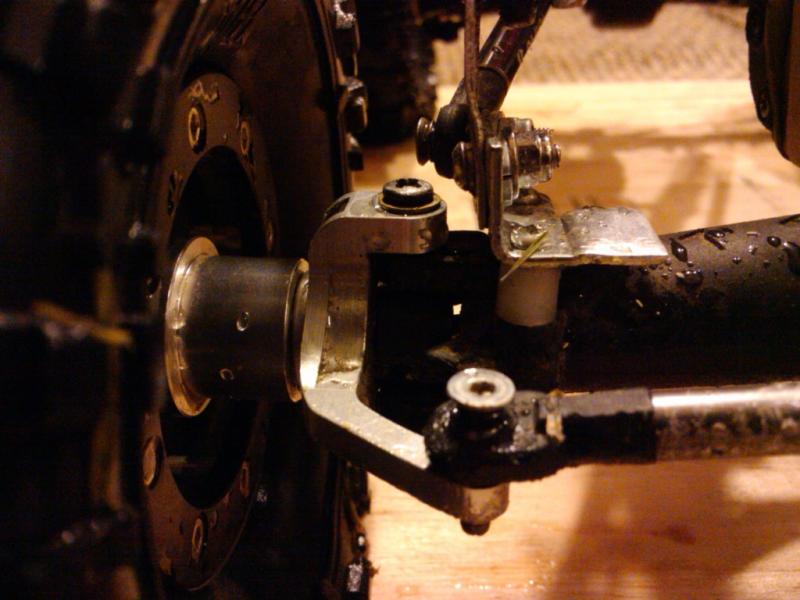 wheel extension, drilled for tighter fit2