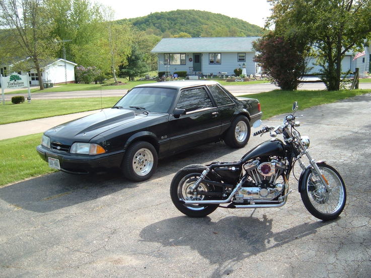 Wifes car and bike in one of it's many stages