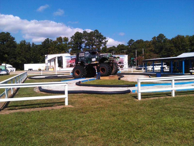 You can let your kids ride around in a power wheels for a fee.